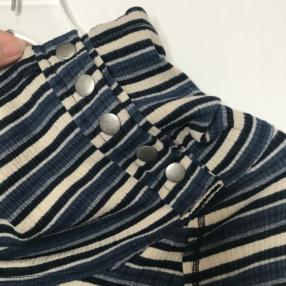 Free People Cape Cod Blue Striped Thermal Top - Picture 8 of 8